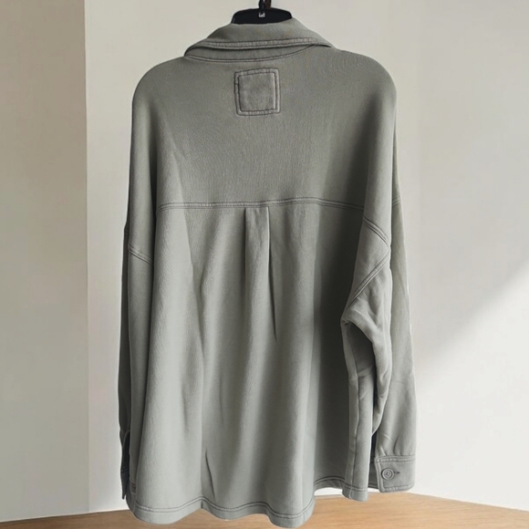 New! AE Oversized 60% Cotton  Fleece  shacket Sz 1 Xlarge & 1 Large - Picture 6 of 14